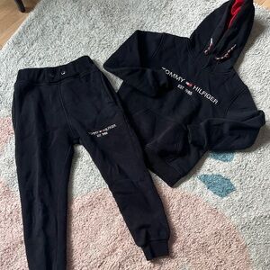 Tommy Hilfiger Kids Black Joggers and Hoodie Set